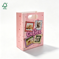 Sacs cadeaux en papier rose biodégradables, sacs personnalisés de qualité alimentaire pour biscuits, bonbons, chocolat, déjeuner
