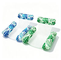 Lot de 2 hamacs gonflables pour piscine, flotteurs pour adultes en PVC, transat flottant 4-en-1 avec appui-tête, capacité 150 kg, épaisseur 0,25 mm