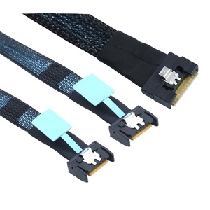Кабель PCI-E Slimline SAS SFF-8654 8I на 2 MCIO 4i в нейлоновой оплетке для компьютерных серверов, 50 см - Product Image 4