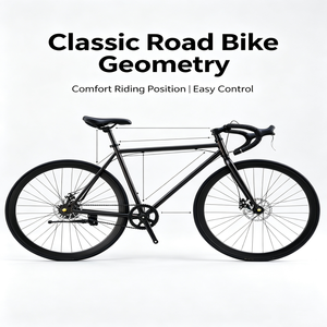 CZFIT High Quality Road Bikes, High Carbon Steel ultra Light Dual Disc Brakes, Durable and slip Resistant Inflatable/solid Tires - Product Image 6