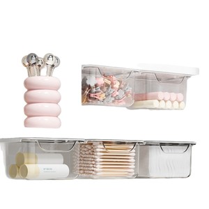 Acrylic <b>Drawer</b> <b>Storage</b> <b>Box</b> Transparent Hanging Cabinet Organizer For Bathroom Vanity Cosmetic <b>Storage</b> Rectangle Hook Type - Product Image 5