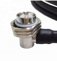 Kabel Jumper RF Mini-DIN Sudut Kanan 4.3/10 ke DIN 7/16 Male, Kabel Feeder Super-Fleksibel 1/2 inci, VSWR 50 Ohm 1.15
