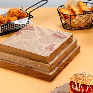 Virgin <b>Wax</b> Paper Grease Proof Kraft for Food Wrapping Burger Parchment Baking Sandwich Packaging PE Free <b>Wrap</b> Paper Free - Product Image 3