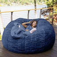 Pouf en mousse à mémoire de forme sur mesure de 7 pieds et 8 pieds, non rembourré, fauteuils de salon, grand pouf, housse de pouf géant, canapés pouf pour adultes