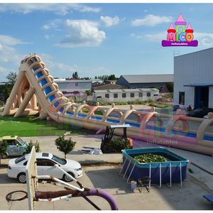 Giant Commercial PVC 220 Feet Inflatable Dragon Skeleton <b>Water</b> <b>Slide</b> with Pool <b>for</b> Kids Adults - Product Image 2