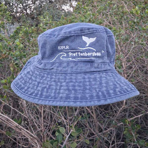 Chapeau de pêcheur de haute qualité en coton, avec logo brodé, style personnalisé et tendance, effet délavé, grand modèle. - Product Image 3