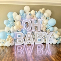 Lettres et chiffres géants en métal de 3 et 4 pieds avec éclairage LED RGB néon pour décorations de mariage, événements, location et éclairage de scène - Vente en gros