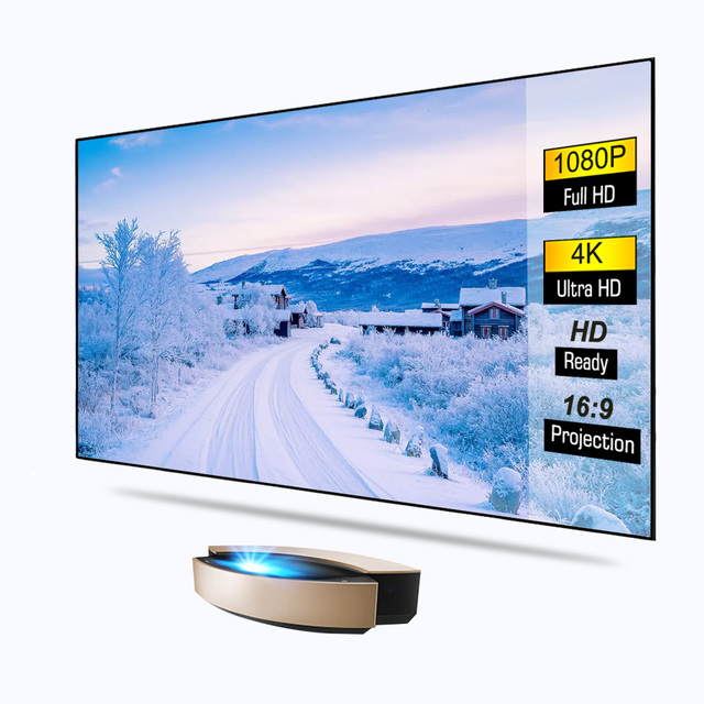 New Breakthrough Large UST ALR 100/120/130/150/180/200 Inch Fixed Frame Projector Screen Wall Laser Projection Screen Home