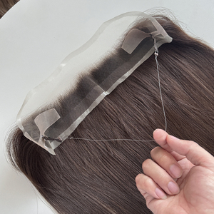 Listo para enviar: Topper de cabello humano 100% natural de 12"X1.5 con encaje suizo HD frontal, aspecto natural, extensión de encaje francés. - Product Image 1