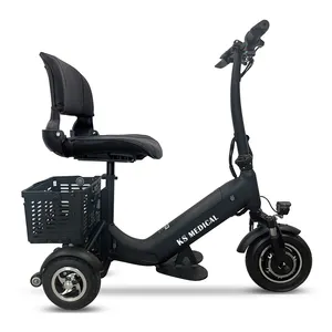 Motocicleta eléctrica plegable de 3 ruedas, scooter para ancianos y discapacitados, scooter de movilidad ligera, 16KGS, para personas mayores