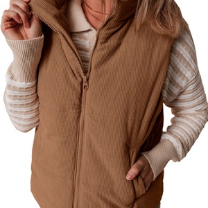 Chaleco de Algodón de Venta Directa de Fábrica, Chaleco Holgado de Moda con Cuello Alto para Mujer, Abrigo de Invierno para Mujer - Product Image 5