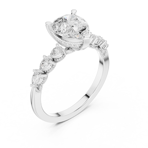 Elegante anillo de oro de 10Kt, 14Kt, 18Kt, 22Kt con diamante cultivado en laboratorio para mujer, joyería fina, anillo de compromiso, regalo de aniversario para ella. - Product Image 4