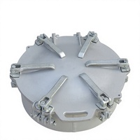 Tutup Manhole Paduan Aluminium Tangki Penyimpanan Cairan Dengan Gagang Pembuka Enam Cakar