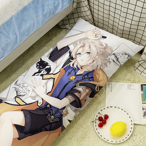 Housse de coussin de luxe à imprimé dessin animé Anime <span class=keywords><strong>Genshin</strong></span> <span class=keywords><strong>Impact</strong></span>, douce, pour la maison et l'hôtel, décoration, protection de coussin - Product Image 4