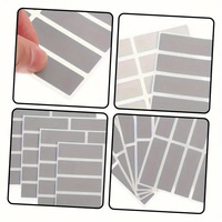 Film à gratter anti-contrefaçon, étiquette de revêtement, tirage au sort, carte de récompense créative DIY, texte caché, mot de passe, rectangle 15x48mm