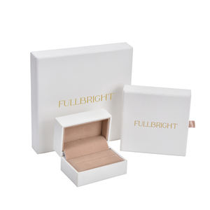 Série d'emballages en papier pour bijoux écologiques avec logo personnalisé, boîtes cadeaux rigides en carton et velours personnalisées avec charnière - Product Image 3