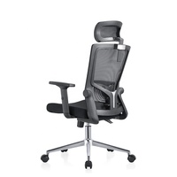 Chaise de bureau pivotante réglable en hauteur avec support lombaire, en maille plastique, pour tâches et réunions, avec base en nylon – Prix réduit
