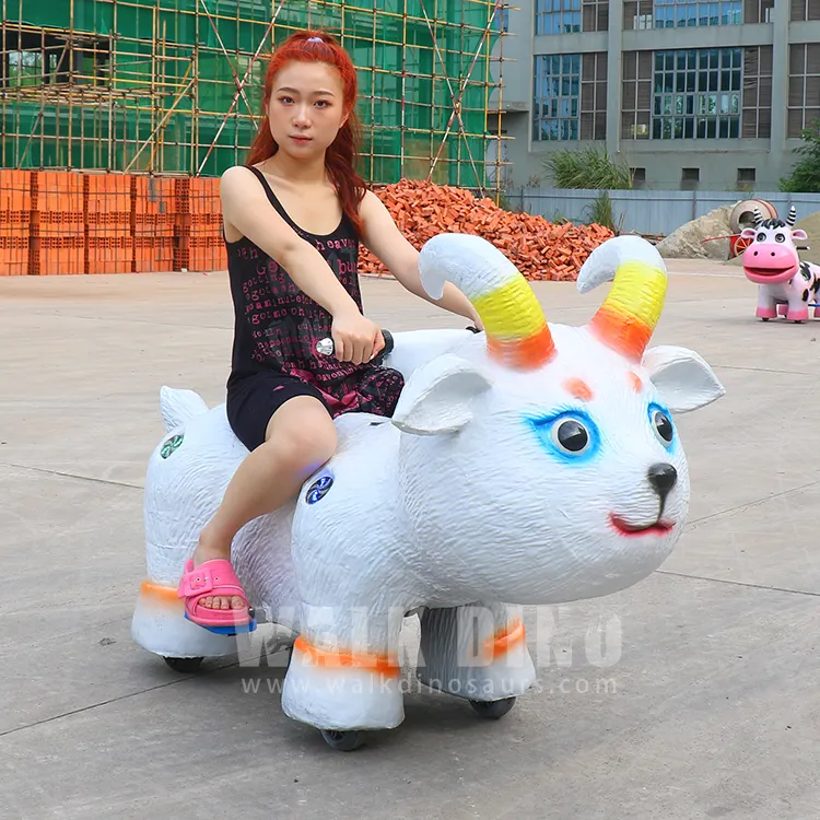 shopping mall stuffed goat shape animal ride electric animal ride for shopping mall