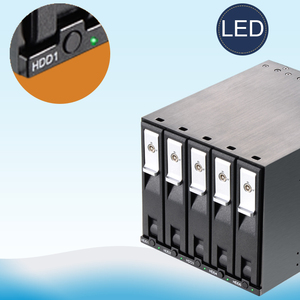 Kandang aluminium 5-Bay kepadatan tinggi mengubah Teluk optik 5.25 "menjadi <span class=keywords><strong>Array</strong></span> penyimpanan Hot-Swap besar untuk 3.5" SATA HDDs - Product Image 3