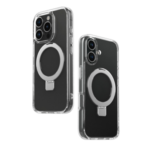 For <strong>iPhone</strong> <strong>16</strong> 15 14 Luxury Crystal Clear PC+TPU Back Case Cover Kickstand Folding Stand Case for <strong>iPhone</strong> <strong>16</strong> Plus <strong>16</strong> 15 14 Pro Max - Product Image 2