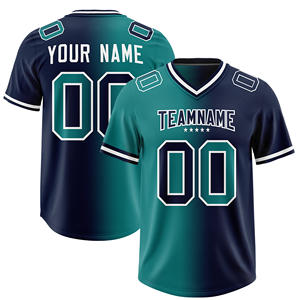 Großhandel maßge schneiderte Retro zweifarbige American Football tragen atmungsaktive Sublimation Pullover Streetwear Soccer Team Jersey gedruckt - Product Image 2