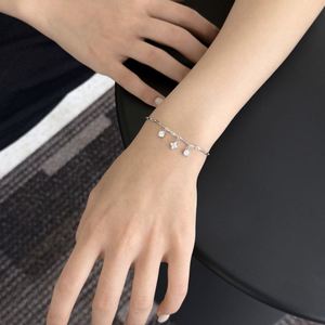Dylam Ladies Women Girls <b>Charm</b> Jewelry S925 <b>Silver</b> Link Chain 5A Zirconia Dangle Pendant <b>Bracelets</b> with Extendable Chain - Product Image 4
