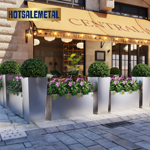 Pot de fleurs en métal durable de 6 pouces, écologique, avec revêtement PVD, design traditionnel, couleur personnalisable pour une utilisation en jardin - Product Image 4