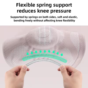 Manchons de compression soulagement de la douleur <span class=keywords><strong>anti</strong></span>-dérapant Silicone conception Nylon Double ressort barres Silicone genouillère sport genouillère soutien - Product Image 4