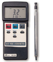Anémomètre numérique portable Lutron AM-4203 avec écran LCD, mesure la vitesse du vent et la température, batterie, 381g