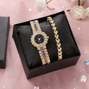 Fashion Gypsophila High Quality All-Match Rhinestone Crystal <strong>Watch</strong> Bracelet <strong>Set</strong> Women Ladies <strong>Watches</strong> Bracelet - Product Image 1