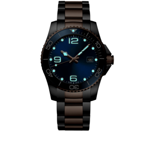 Reloj Mecánico Longines de Lujo con Marcadores Simples GMT, Color Azul Dorado, Segundero Visible, Acero Inoxidable - Product Image 6