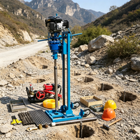 Machine de forage de 30 m, utilisable par un seul homme, petite machine de forage portable pour l'exploration de carottage diamanté