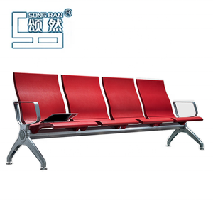 เก้าอี้พักคอยคุณภาพดี 4 ที่นั่ง ขาเหล็ก เบาะโฟม PU สำหรับห้องรับรองสนามบิน - Product Image 3