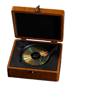 Reproductor de CD portátil retro con altavoz BT integrado, compatible con todos los formatos de CD para escuchar música en la sala de estar - Product Image 2