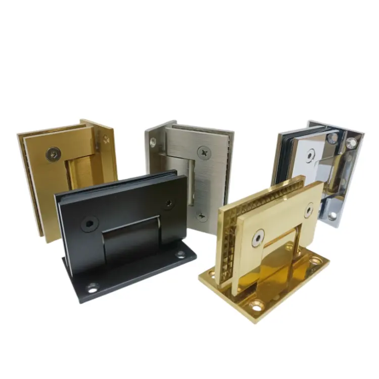 Factory wholesale brass gold hinge clip heavy duty shower door hinge