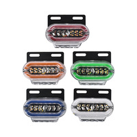 Feu de position latéral LED avec support noir, rouge, vert, bleu, ambre, blanc, 24V, étanche pour camion et remorque