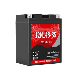 GDN Motorcycle Battery 12V14ah 12N14B maintenance-free long life lead-acid battery motorcycle battery prices