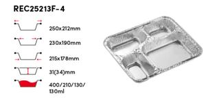Boîte alimentaire à emporter en <span class=keywords><strong>aluminium</strong></span> 23x18x3cm, <span class=keywords><strong>3</strong></span> <span class=keywords><strong>compartiments</strong></span>, 85760 R881G, barquettes alimentaires en <span class=keywords><strong>aluminium</strong></span>, REC23183F-3Y - Product Image 6