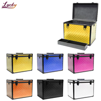 Boîtier de toilettage en aluminium OEM personnalisable Kits d'outils de beauté pour chevaux Boîte de nettoyage