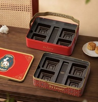 Nouvelle boîte d'emballage magnétique UV écologique pour gâteaux de lune, boîte cadeau pour le Festival de la Mi-Automne, boîte à double couche portable pour 8 ou 10 gâteaux de lune