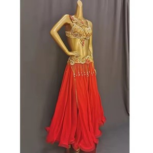 Ensemble de costumes de danse du ventre professionnel Offre Spéciale pour femmes tenues de Performance <span class=keywords><strong>Bollywood</strong></span> Showgirl <span class=keywords><strong>danseuse</strong></span> costumes de danse du ventre chiffons - Product Image 2