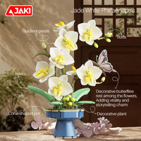 Bunga Phalaenopsis Grosir, Blok Bangunan, Buket Pot, Bunga Awet Abadi, Mainan Rakitan DIY untuk Dekorasi Rumah