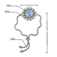 Bracelet NFC en argent personnalisable avec chaîne en verre en métal Bible quotidienne et verset biblique complet Communication RFID livraison gratuite