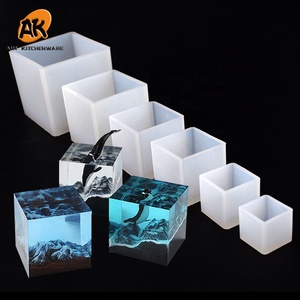 Stampi epossidici in Silicone 3D quadrati di dimensioni AK 6 per cubi di stampi per colata in resina per candele artigianali fai da te che fanno strumento di gioielli con stampi fatti a mano - Product Image 2