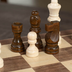 Échiquier en bois <span class=keywords><strong>de</strong></span> haute qualité, deux reines, pliable, jeu d'échecs international pour enfants - Product Image 4