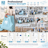 Sac en plastique personnalisé imprimé avec poignée découpée et soufflet latéral en PE, avec logo, pour emballage cadeau et commercial de détail