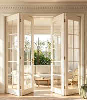 Porte pliante en PVC personnalisée, isolation acoustique, étanche, verre trempé, porte de balcon