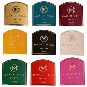 Etiqueta Metálica Adhesiva Personalizada para Botellas de Aluminio, Etiqueta Metálica en Relieve, Etiqueta para Perfume, Etiqueta para Vino - Product Image 2