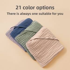 Serviette <span class=keywords><strong>de</strong></span> <span class=keywords><strong>bain</strong></span> et couverture d'emmaillotage pour nouveau-né en gaze six couches, 100% coton <span class=keywords><strong>de</strong></span> qualité supérieure, à capuche, une pièce, pour la salle <span class=keywords><strong>de</strong></span> <span class=keywords><strong>bain</strong></span>, modèle transfrontalier - Product Image 4