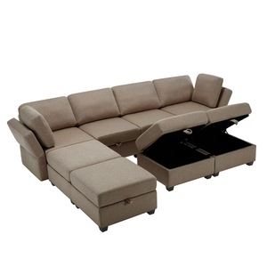 Modernes Schnitts ofa für Wohnzimmer möbel Ecksofa Wende-<span class=keywords><strong>Sofa</strong></span> mit Aufbewahrung kissen Kunststoff beine - Product Image 1
